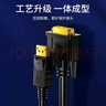 山澤DP轉DVI轉換線(xiàn) Displayport轉DVI公對公高清轉接頭電腦接顯示器投影連接線(xiàn) 黑色 1.8米ZJX-200 曬單實(shí)拍圖