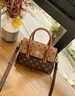 ANYSMIC奢侈高端品牌手提包女包輕奢印花成熟郵差四季百搭女包斜挎包 黃咖/棕蓋面(禮盒裝) 曬單實(shí)拍圖