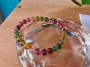石玥珠寶寶石級彩虹碧璽手串本命年轉運珠天然水晶手鏈男女士款 6-7mm 曬單實(shí)拍圖