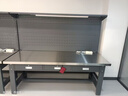 思焱不銹鋼重型鉗工工作臺維修車(chē)間裝配臺虎鉗操作臺檢修模具桌實(shí)驗臺 2.1米平三抽雙掛 曬單實(shí)拍圖