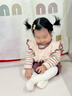 成長(cháng)寄寶寶打底褲秋冬季女寶外穿保暖連體連腳襪加絨加厚新生嬰兒連褲襪 米色 6-12月 【適合身高75-85CM】18碼 曬單實(shí)拍圖
