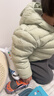 嘟嘟家寶寶羽絨服新年輕薄兒童白鴨絨保暖男童連帽外套過(guò)年衣服 綠色120 曬單實(shí)拍圖
