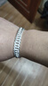 素竹足銀999馬鞭/扁鏈手鏈/腳鏈 直徑約8MM約41克 曬單實(shí)拍圖