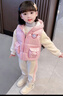 【三件套】樂(lè )芭鼠童裝女童套裝冬裝加絨加厚兒童衛衣套裝秋冬季嬰幼兒女寶寶衣服1-8歲加厚外穿小童服裝 粉色（白馬甲+粉衛衣+粉褲子） 140碼建議7-8歲(身高130-140cm) 曬單實(shí)拍圖