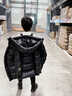 德國2025冬季新款女童羽絨服長(cháng)款加厚洋氣兒童大男童長(cháng)款冬裝外套 黑金羽絨服(男女同款) 均碼 170cm90白鴨絨435克 曬單實(shí)拍圖