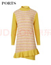 PORTS寶姿秋冬新款女裝連衣裙SM9K201NXX002 活力黃混色 M 曬單實(shí)拍圖