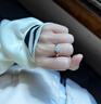 DR官方莫桑石鉆戒一克拉結婚求婚培育鉆石戒指送女朋友pt950 雪花女戒/2克拉/白色品牌禮盒 曬單實(shí)拍圖