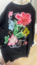 法貝莎品牌中長(cháng)款釘鉆印花衛衣女春秋季慵懶寬松大碼休閑棉質(zhì)上衣女 暗夜黑 L 【140-165斤】 曬單實(shí)拍圖