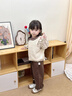 班喜迪女童套裝春裝2026新款時(shí)髦洋氣寶寶上衣褲子春秋兒童公主衣服童裝 咖色 100 曬單實(shí)拍圖