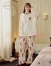 果殼（Gukoo）睡衣女冬季轟轟小狗系列聯(lián)名彩色波點(diǎn)褲簡(jiǎn)約套頭女士家居服套裝D 米奇套裝 M 曬單實(shí)拍圖