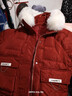 花花公子（PLAYBOY）派克羽絨棉服女紅色短款冬季24年新款韓版chic大襖加厚外套潮女裝 紅色 XL 121-130斤 曬單實(shí)拍圖