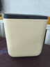 JINXIUBAINIAN垃圾桶廚房壁掛家用大號客廳廁所衛生間臥室式帶壓圈桌面收納紙簍 揭蓋式 【奶油色】 12L /帶香腸嘴 曬單實(shí)拍圖