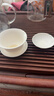 vieruodis羊脂玉白瓷薄胚單個(gè)蓋碗茶杯陶瓷泡茶器功夫茶三才蓋碗 3.0英寸(口徑7.8cm高7.5cm)100 曬單實(shí)拍圖