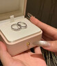 Grace Girl足銀情侶對戒莫比烏斯男女戒指結婚紀念日新年送女友可刻字賀卡 足銀公主與騎士【粉色小熊禮盒】 曬單實(shí)拍圖