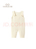 凡獵VOONLIE嬰兒衣服秋裝新生男女寶寶連體衣滿(mǎn)月百天外出針織背帶褲哈衣春秋 杏色 66cm 曬單實(shí)拍圖