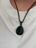 福渥保真黑曜石吊墜彩虹眼黑耀石正品水滴形黑色飾品掛墜掛件項鏈男女 黑曜石【彩虹眼】 曬單實(shí)拍圖
