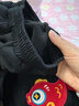 嘟嘟家男童褲子冬季女童拜年服加絨加厚新年寶寶新年衣服冬國風(fēng) 黑色100 曬單實(shí)拍圖