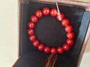 正品原礦晶體朱砂手串湘西特級原石辰砂男女款本命年手鏈高檔飾品 珠徑8mm（高端晶體朱砂） 曬單實(shí)拍圖