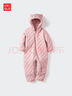 優(yōu)衣庫嬰幼兒寶寶PUFFTECH空氣棉服可機洗爬爬服長(cháng)袖連體衣478818 10 水粉色 80cm 曬單實(shí)拍圖