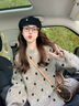 藝璽酩（YIXIMING）卡其色波點(diǎn)針織衫女套頭毛衣2025新款秋冬加厚寬松休閑慵懶風(fēng)內搭 卡其色 L 曬單實(shí)拍圖