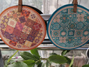 沐箐（mujing）硅膠隔熱墊餐墊鍋墊杯碗墊子高級感菜盤(pán)砂鍋防燙餐桌墊家用耐高溫 波西米亞風(fēng) 直徑18cm【四件套】 曬單實(shí)拍圖