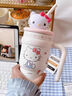 ONEDAYHelloKitty保溫杯女生高顏值吸管閨蜜跨新年圣誕節生日禮物送禮 Kitty貓-700ml 316材質(zhì)+保溫/保冷 送吸管防塵帽. 曬單實(shí)拍圖