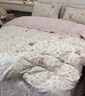 雅鹿100%全棉四件套純棉床單被套碎花被罩可水洗床笠宿舍家用床上用品 俏佳人【精梳全棉 舒適透氣】 1.8m 床單款 四件套【被套200*230cm】 曬單實(shí)拍圖