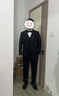 啄木鳥(niǎo)大碼西裝男士套裝加肥加大胖子商務(wù)正裝西服外套結婚禮服職業(yè)裝秋 二扣大碼紳士黑色【單上衣+領(lǐng)帶】 XL /175 建議120-140斤 曬單實(shí)拍圖