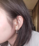 逐青999足銀幾何耳環(huán)女輕奢冷淡風(fēng)方形耳圈個(gè)性養耳洞純銀耳釘女耳飾 999純銀幾何耳環(huán) 曬單實(shí)拍圖