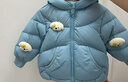 巴拉巴拉balaOne寶寶羽絨服冬裝男童女童保暖連帽外套萌 藍色狗狗80216-白鴨絨 120 充絨量75g 曬單實(shí)拍圖