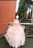 閃動(dòng)少女（SHANDONGSHAONV）粉色仙氣在逃公主晚禮服 女絕美生日宴禮藝考演出蓬蓬裙 粉色 S 曬單實(shí)拍圖