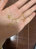 賽菲爾黃金項鏈女5G金足金肖邦項素鏈鎖骨鏈 約45cm 約1.9克 曬單實(shí)拍圖
