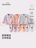 歡喜小熊 寶寶家居服套裝兒童無(wú)骨高腰護肚秋冬季衣服嬰兒冬天睡衣保暖衣 紫色 100 曬單實(shí)拍圖