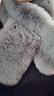 圍巾女冬款獺兔毛冬季加厚圍脖仿皮草圍巾女學(xué)生韓版百搭保暖脖套 灰色 曬單實(shí)拍圖