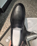 奧康（Aokang）官方春秋季流行商務(wù)休閑皮鞋男士舒適百搭一腳蹬鞋子男黑41碼 曬單實(shí)拍圖