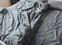 雅鹿被子褥子全套一整套八件套全套六件套被褥套裝單人宿舍床上用品 寶藍灰 【被子套裝 一站購齊】 單人床五件套 床單款 【被芯3斤】 曬單實(shí)拍圖