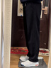 大嘴猴（paul frank）褲子男士秋季寬松休閑褲男百搭闊腿男褲衛褲男 黑色 3XL 曬單實(shí)拍圖