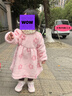 戴維貝拉（DAVE＆BELLA）女童連衣裙夾棉加厚寶寶裙子中國風(fēng)兒童公主裙秋冬新款童裙 粉色花朵【現貨】 100 cm（建議身高90-100cm） 曬單實(shí)拍圖