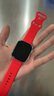 港爵iwatch s11/s10蘋(píng)果手表表帶運動(dòng)硅膠apple watch S9/8/7/6/ultra2/se3女款防水防汗男款46紅色 曬單實(shí)拍圖