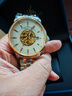 上海（SHANGHAI）男士手表男24K黃金表全自動(dòng)機械男表鑲鉆龍鳳呈祥龍表男款3098  曬單實(shí)拍圖
