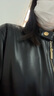太平鳥(niǎo)金扣小立領(lǐng)仿蛋白PU皮衣外套女25年新款截短式機車(chē)皮衣 黑色 S 155 曬單實(shí)拍圖