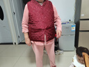 俞兆林（YUZHAOLIN）老年人秋裝女馬甲胖奶奶秋冬裝加絨加厚坎肩媽媽大碼保暖背心馬夾 酒紅色【上衣】 7XL 建議165-180斤 曬單實(shí)拍圖