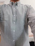 真維斯（Jeanswest）長(cháng)袖襯衫男士秋冬季新款修身免燙上衣牛津紡商務(wù)休閑襯衣男外套 灰色加絨 XL (建議115-130斤) 曬單實(shí)拍圖