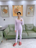 浪莎（LangSha）少女秋衣秋褲純棉女童內衣套裝青少年初高中生純色保暖內衣兩件套 風(fēng)鈴紫 165 (L) 建議90-105斤 曬單實(shí)拍圖