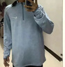 NBA CARES-NIKE冬季田徑長(cháng)袖訓練服加絨加厚彈力半拉鏈體育生跑步運動(dòng)長(cháng)袖 高品質(zhì)顆粒絨藍色 【帶絨保暖】 L 建議110-130斤 曬單實(shí)拍圖