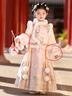 安妮優(yōu)兒（Anneyol）格格服女童漢服冬季古裝兒童冬裝國風(fēng)加厚旗袍裙拜年服 粉色 120 曬單實(shí)拍圖