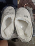 防水棉拖鞋男外穿防滑居家情侶包跟保暖毛絨棉拖鞋女情侶秋冬棉拖 白色【小熊棉鞋】 42-43 曬單實(shí)拍圖