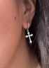 蔓笙滿(mǎn)鉆十字架耳夾男潮無(wú)需耳洞歐美嘻哈風(fēng)鑲鉆閃鋯時(shí)尚情侶耳飾 滿(mǎn)鉆十字架耳夾【單只】 曬單實(shí)拍圖