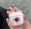 玄佑適用Airpods 4代耳機殼保護套可愛(ài)卡通表情蘋(píng)果無(wú)線(xiàn)藍牙4代保護套趣味立體紅鼻子表情小眾簡(jiǎn)約透明 紅鼻子貓【適用Airpods 4代機型】 曬單實(shí)拍圖