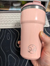 ETIBEI雙飲吸管保溫水杯旅行高顏值不銹鋼保溫保冷家用戶(hù)外車(chē)載隨行杯 鎏云粉（316不銹鋼+陶瓷釉涂層） 曬單實(shí)拍圖